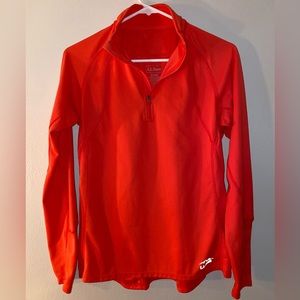 LL Bean Salmon/Orange Small Regular Polyester Spandex Womens Long Sleeve Active